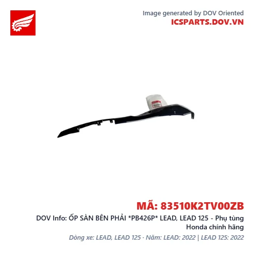 ỐP SÀN BÊN PHẢI *PB426P* LEAD, LEAD 125 - Phụ tùng Honda chính hãng