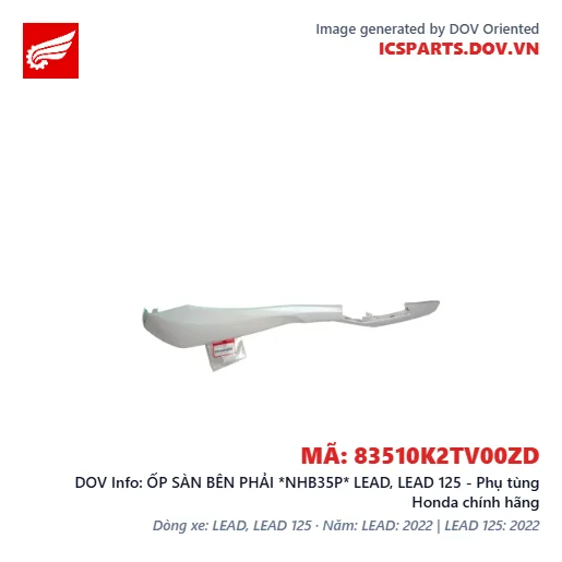 ỐP SÀN BÊN PHẢI *NHB35P* LEAD, LEAD 125 - Phụ tùng Honda chính hãng