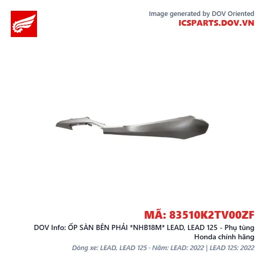 ỐP SÀN BÊN PHẢI *NHB18M* LEAD, LEAD 125 - Phụ tùng Honda chính hãng