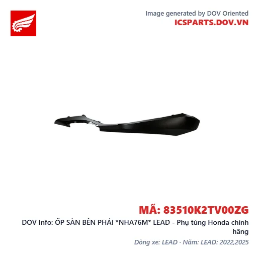 ỐP SÀN BÊN PHẢI *NHA76M* LEAD - Phụ tùng Honda chính hãng