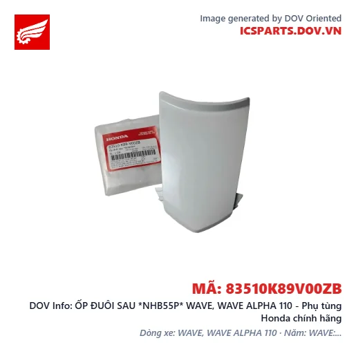 ỐP ĐUÔI SAU *NHB55P* WAVE, WAVE ALPHA 110 - Phụ tùng Honda chính hãng