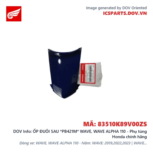 ỐP ĐUÔI SAU *PB421M* WAVE, WAVE ALPHA 110 - Phụ tùng Honda chính hãng