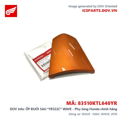 ỐP ĐUÔI SAU *YR322C* WAVE - Phụ tùng Honda chính hãng