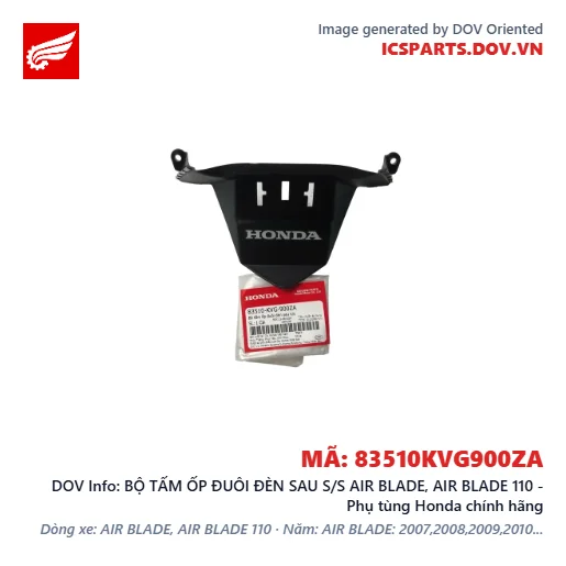 BỘ TẤM ỐP ĐUÔI ĐÈN SAU S/S AIR BLADE, AIR BLADE 110 - Phụ tùng Honda chính hãng