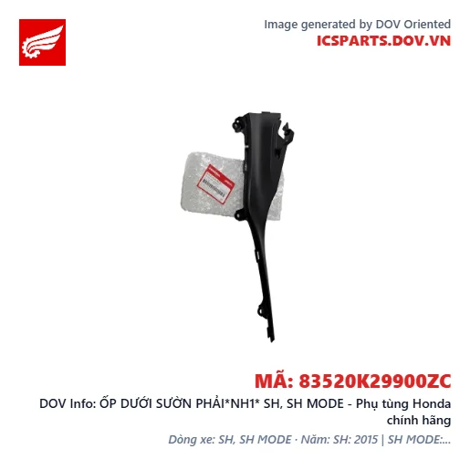 ỐP DƯỚI SƯỜN PHẢI*NH1* SH, SH MODE - Phụ tùng Honda chính hãng
