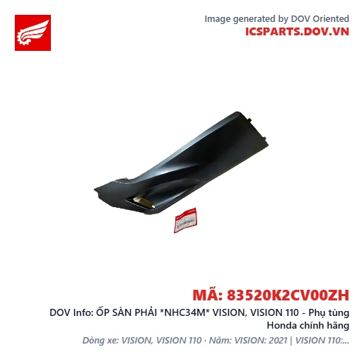 ỐP SÀN PHẢI *NHC34M* VISION, VISION 110 - Phụ tùng Honda chính hãng
