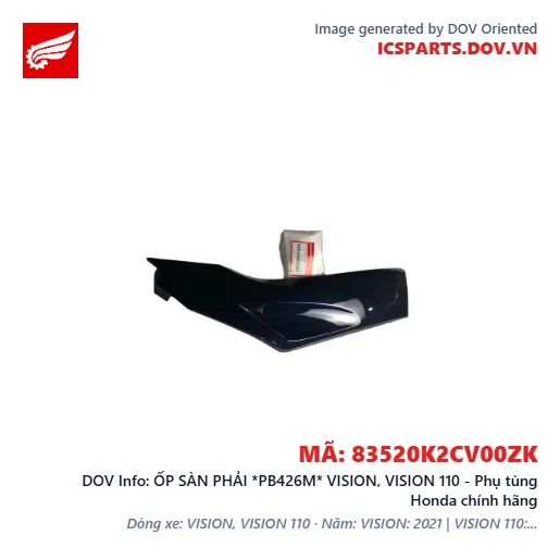 ỐP SÀN PHẢI *PB426M* VISION, VISION 110 - Phụ tùng Honda chính hãng