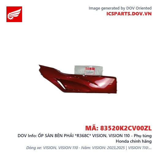 ỐP SÀN BÊN PHẢI *R368C* VISION, VISION 110 - Phụ tùng Honda chính hãng