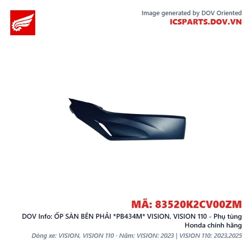 ỐP SÀN BÊN PHẢI *PB434M* VISION, VISION 110 - Phụ tùng Honda chính hãng