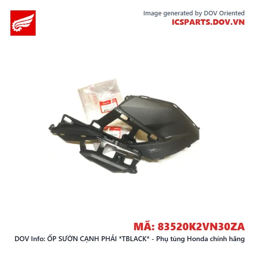 ỐP SƯỜN CẠNH PHẢI *TBLACK* - Phụ tùng Honda chính hãng