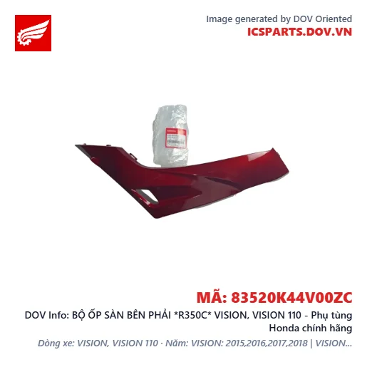BỘ ỐP SÀN BÊN PHẢI *R350C* VISION, VISION 110 - Phụ tùng Honda chính hãng