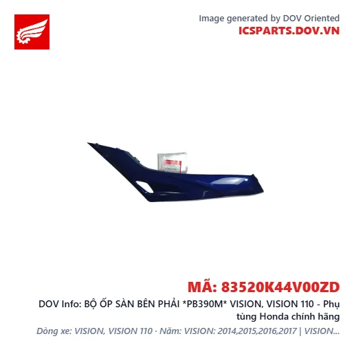 BỘ ỐP SÀN BÊN PHẢI *PB390M* VISION, VISION 110 - Phụ tùng Honda chính hãng