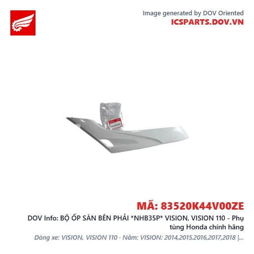 BỘ ỐP SÀN BÊN PHẢI *NHB35P* VISION, VISION 110 - Phụ tùng Honda chính hãng
