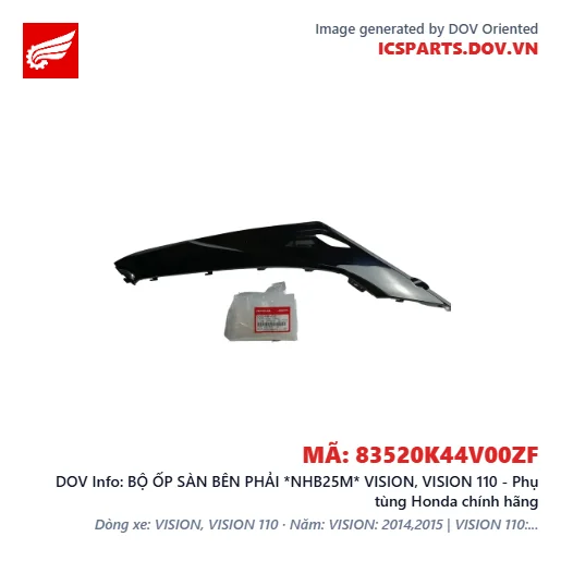 BỘ ỐP SÀN BÊN PHẢI *NHB25M* VISION, VISION 110 - Phụ tùng Honda chính hãng
