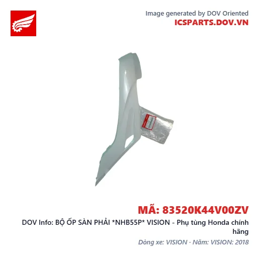 BỘ ỐP SÀN PHẢI *NHB55P* VISION - Phụ tùng Honda chính hãng