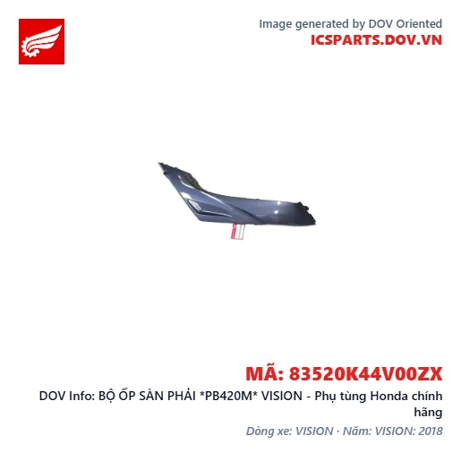 BỘ ỐP SÀN PHẢI *PB420M* VISION - Phụ tùng Honda chính hãng