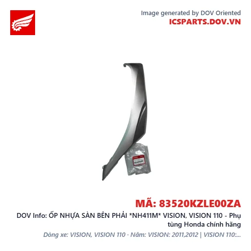 ỐP NHỰA SÀN BÊN PHẢI *NH411M* VISION, VISION 110 - Phụ tùng Honda chính hãng