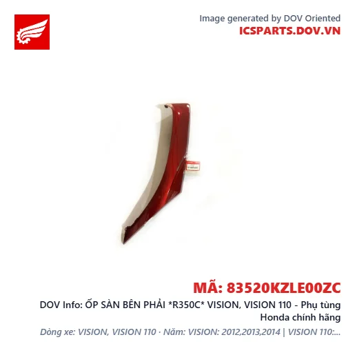 ỐP SÀN BÊN PHẢI *R350C* VISION, VISION 110 - Phụ tùng Honda chính hãng
