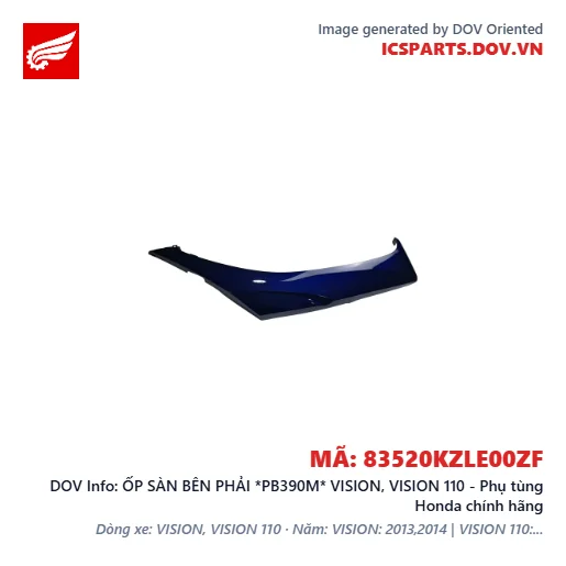 ỐP SÀN BÊN PHẢI *PB390M* VISION, VISION 110 - Phụ tùng Honda chính hãng