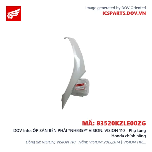 ỐP SÀN BÊN PHẢI *NHB35P* VISION, VISION 110 - Phụ tùng Honda chính hãng