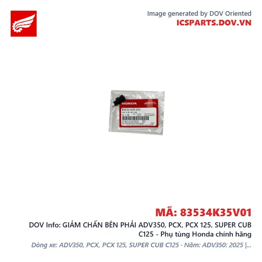 GIẢM CHẤN BÊN PHẢI ADV350, PCX, PCX 125, SUPER CUB C125 - Phụ tùng Honda chính hãng