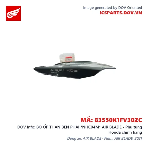 BỘ ỐP THÂN BÊN PHẢI *NHC04M* AIR BLADE - Phụ tùng Honda chính hãng