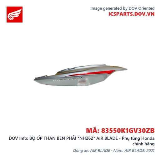 BỘ ỐP THÂN BÊN PHẢI *NH262* AIR BLADE - Phụ tùng Honda chính hãng