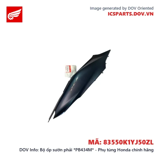 Bộ ốp sườn phải *PB434M* - Phụ tùng Honda chính hãng
