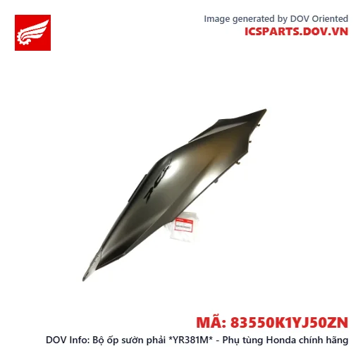 Bộ ốp sườn phải *YR381M* - Phụ tùng Honda chính hãng