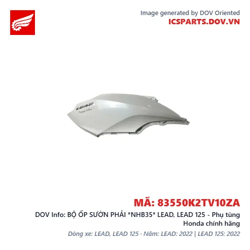 BỘ ỐP SƯỜN PHẢI *NHB35* LEAD, LEAD 125 - Phụ tùng Honda chính hãng