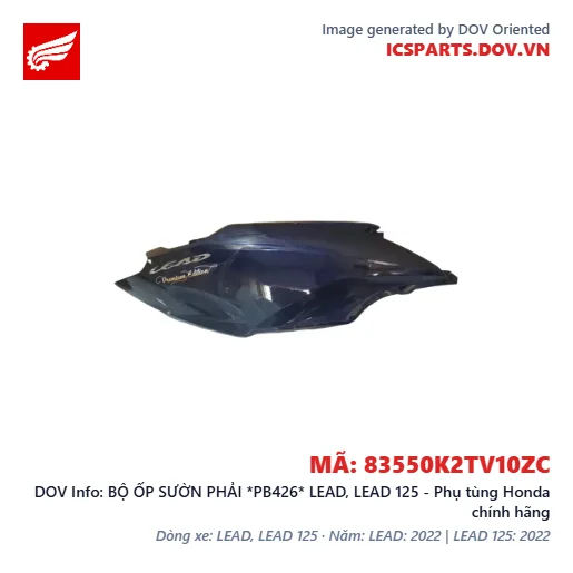 BỘ ỐP SƯỜN PHẢI *PB426* LEAD, LEAD 125 - Phụ tùng Honda chính hãng