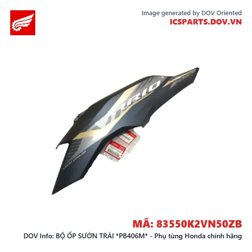 BỘ ỐP SƯỜN TRÁI *PB406M* - Phụ tùng Honda chính hãng