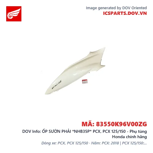 ỐP SƯỜN PHẢI *NHB35P* PCX, PCX 125/150 - Phụ tùng Honda chính hãng