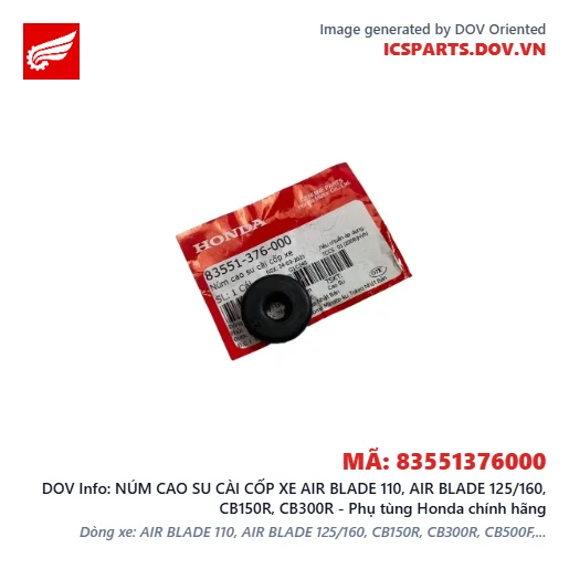 NÚM CAO SU CÀI CỐP XE AIR BLADE 110, AIR BLADE 125/160, CB150R, CB300R - Phụ tùng Honda chính hãng