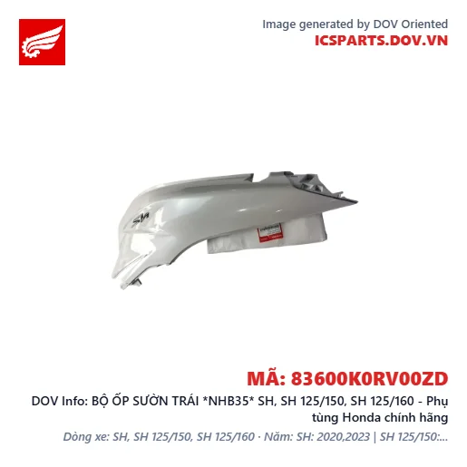 BỘ ỐP SƯỜN TRÁI *NHB35* SH, SH 125/150, SH 125/160 - Phụ tùng Honda chính hãng