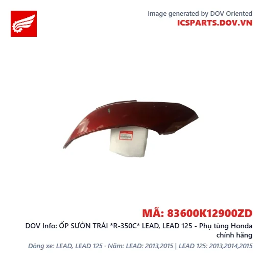 ỐP SƯỜN TRÁI *R-350C* LEAD, LEAD 125 - Phụ tùng Honda chính hãng