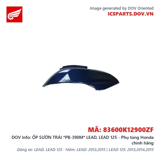 ỐP SƯỜN TRÁI *PB-390M* LEAD, LEAD 125 - Phụ tùng Honda chính hãng