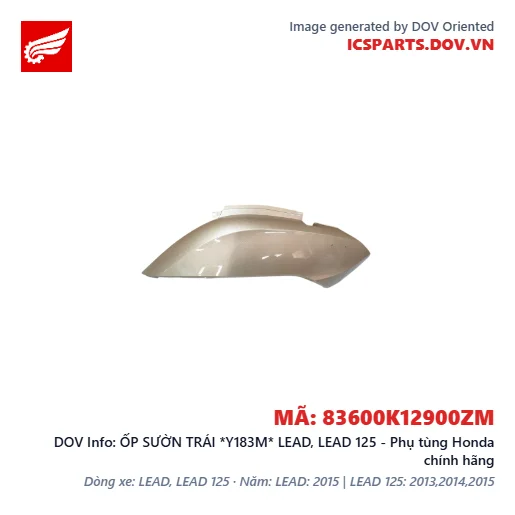 ỐP SƯỜN TRÁI *Y183M* LEAD, LEAD 125 - Phụ tùng Honda chính hãng