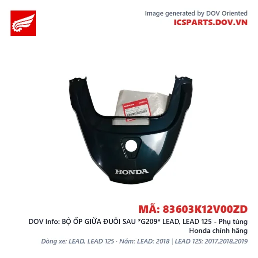 BỘ ỐP GIỮA ĐUÔI SAU *G209* LEAD, LEAD 125 - Phụ tùng Honda chính hãng