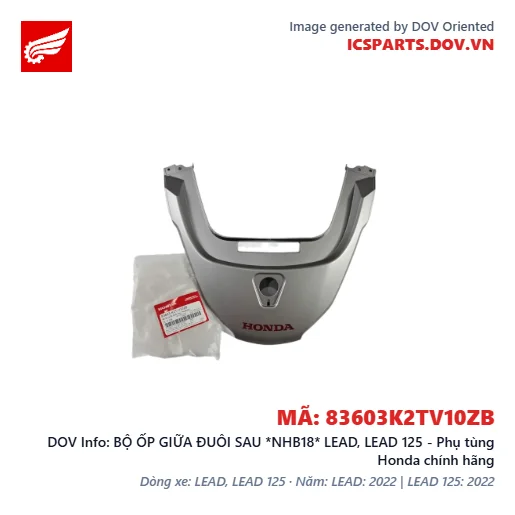 BỘ ỐP GIỮA ĐUÔI SAU *NHB18* LEAD, LEAD 125 - Phụ tùng Honda chính hãng