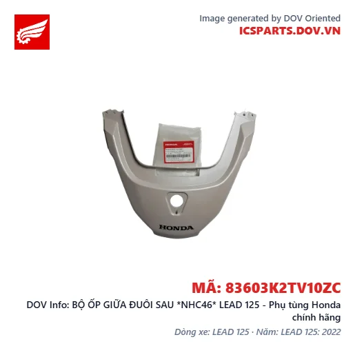 BỘ ỐP GIỮA ĐUÔI SAU *NHC46* LEAD 125 - Phụ tùng Honda chính hãng