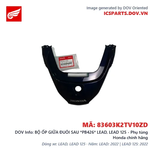 BỘ ỐP GIỮA ĐUÔI SAU *PB426* LEAD, LEAD 125 - Phụ tùng Honda chính hãng