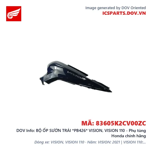 BỘ ỐP SƯỜN TRÁI *PB426* VISION, VISION 110 - Phụ tùng Honda chính hãng