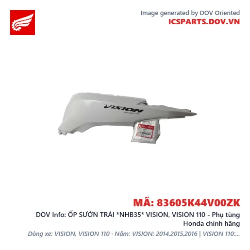 ỐP SƯỜN TRÁI *NHB35* VISION, VISION 110 - Phụ tùng Honda chính hãng