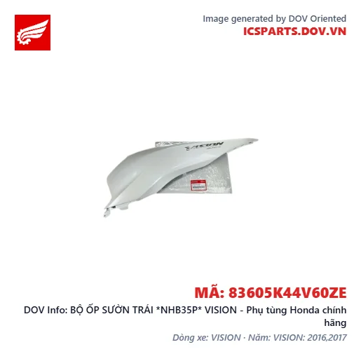 BỘ ỐP SƯỜN TRÁI *NHB35P* VISION - Phụ tùng Honda chính hãng