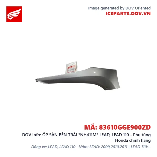 ỐP SÀN BÊN TRÁI *NH411M* LEAD, LEAD 110 - Phụ tùng Honda chính hãng