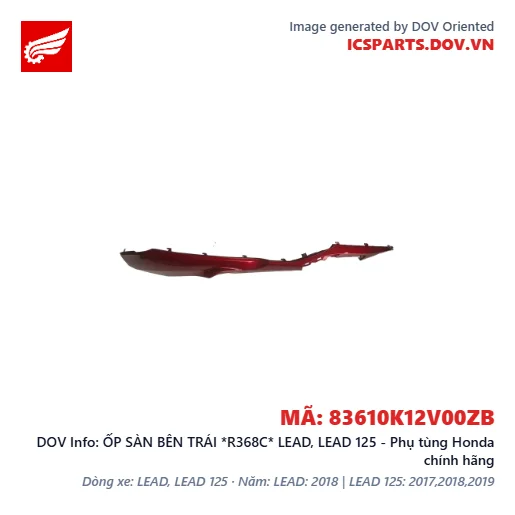 ỐP SÀN BÊN TRÁI *R368C* LEAD, LEAD 125 - Phụ tùng Honda chính hãng