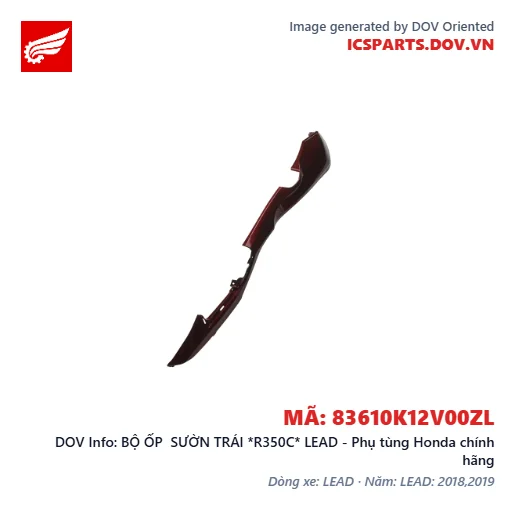 BỘ ỐP SƯỜN TRÁI *R350C* LEAD - Phụ tùng Honda chính hãng