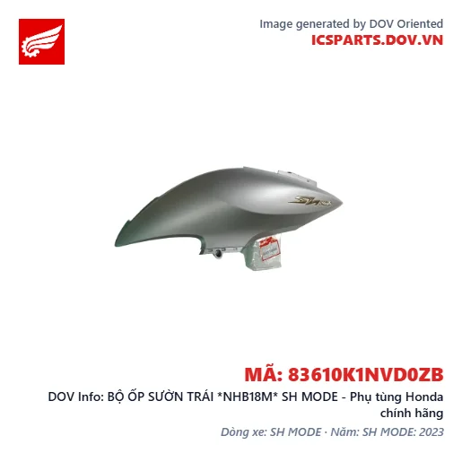 BỘ ỐP SƯỜN TRÁI *NHB18M* SH MODE - Phụ tùng Honda chính hãng