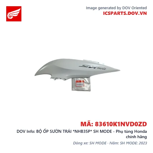 BỘ ỐP SƯỜN TRÁI *NHB35P* SH MODE - Phụ tùng Honda chính hãng